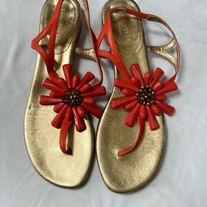 KATE SPADE Freda embellished sandals; size 8